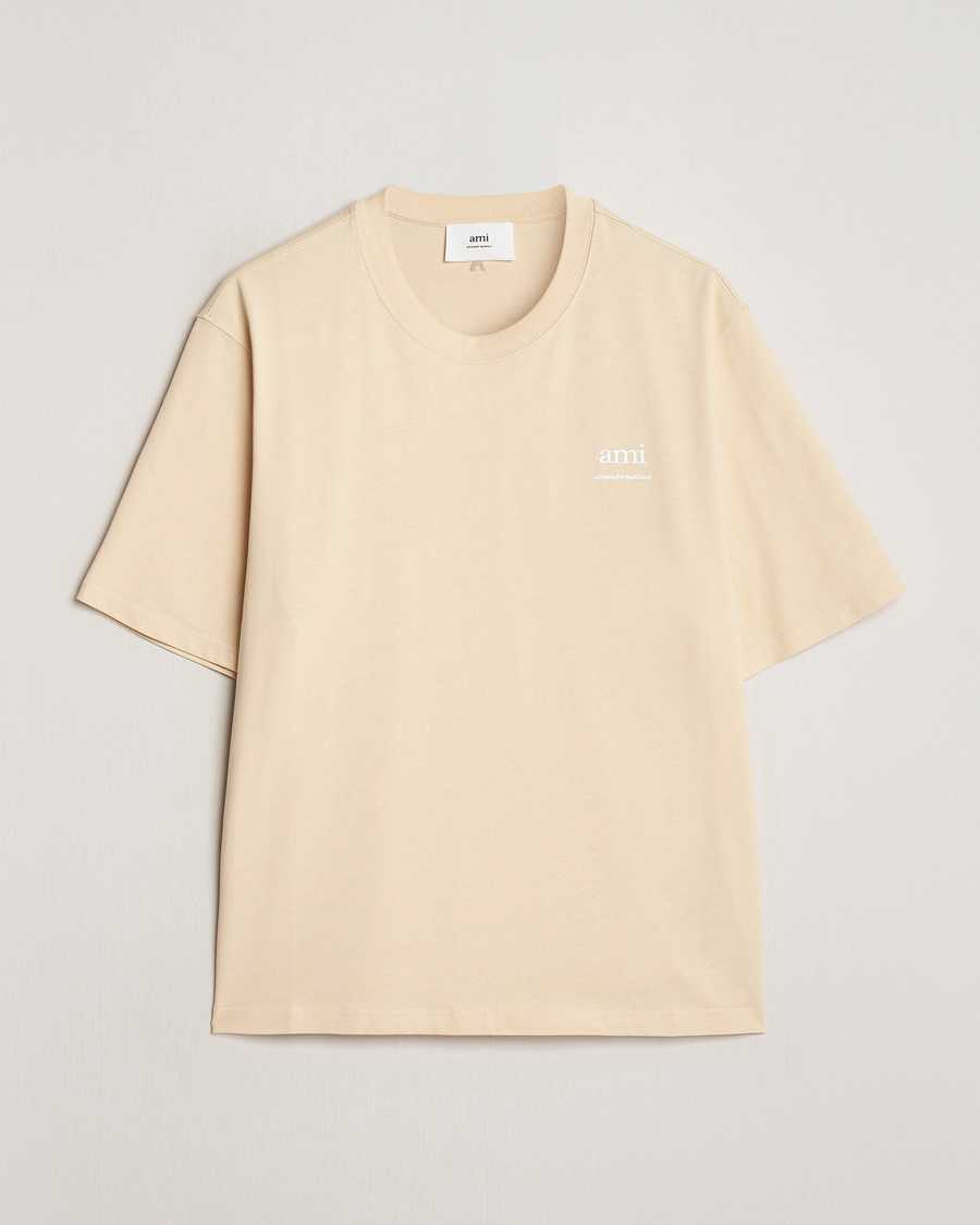 Herre | T-Shirts | AMI | Logo T-Shirt Dusty Yellow