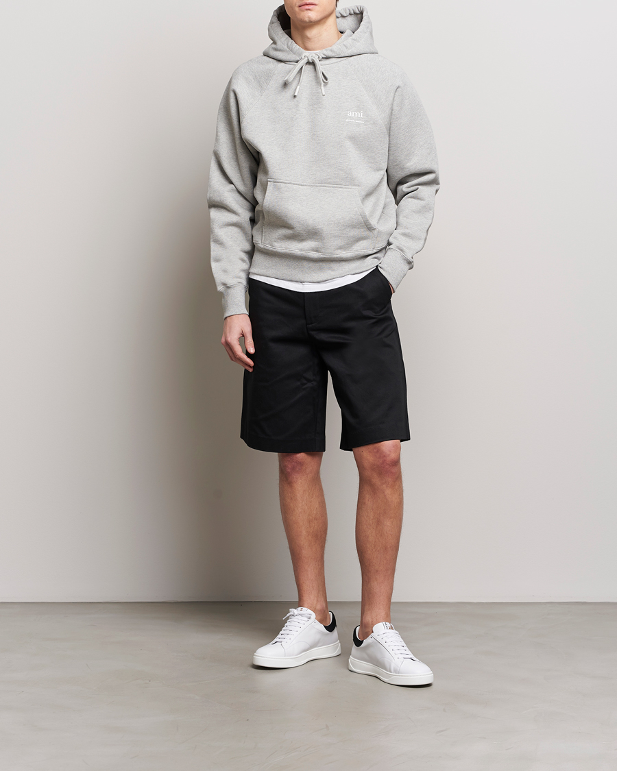 Herre | Gensere | AMI | Logo Hoodie Heather Grey