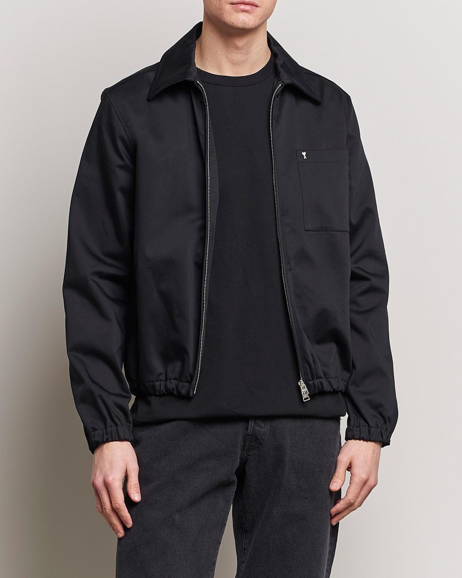 Herre | Vårjakker | AMI | Zipped Jacket Black