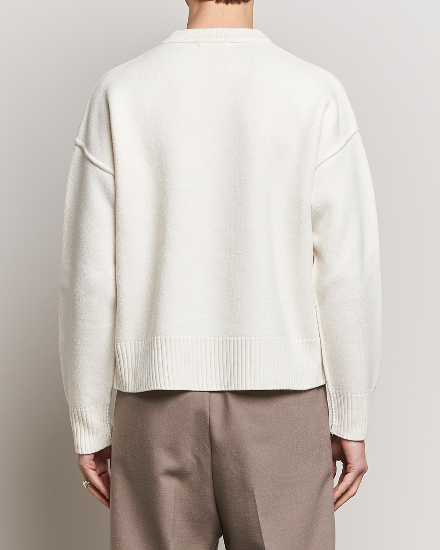 Herre | Gensere | AMI | Big Heart Wool Sweater Off White