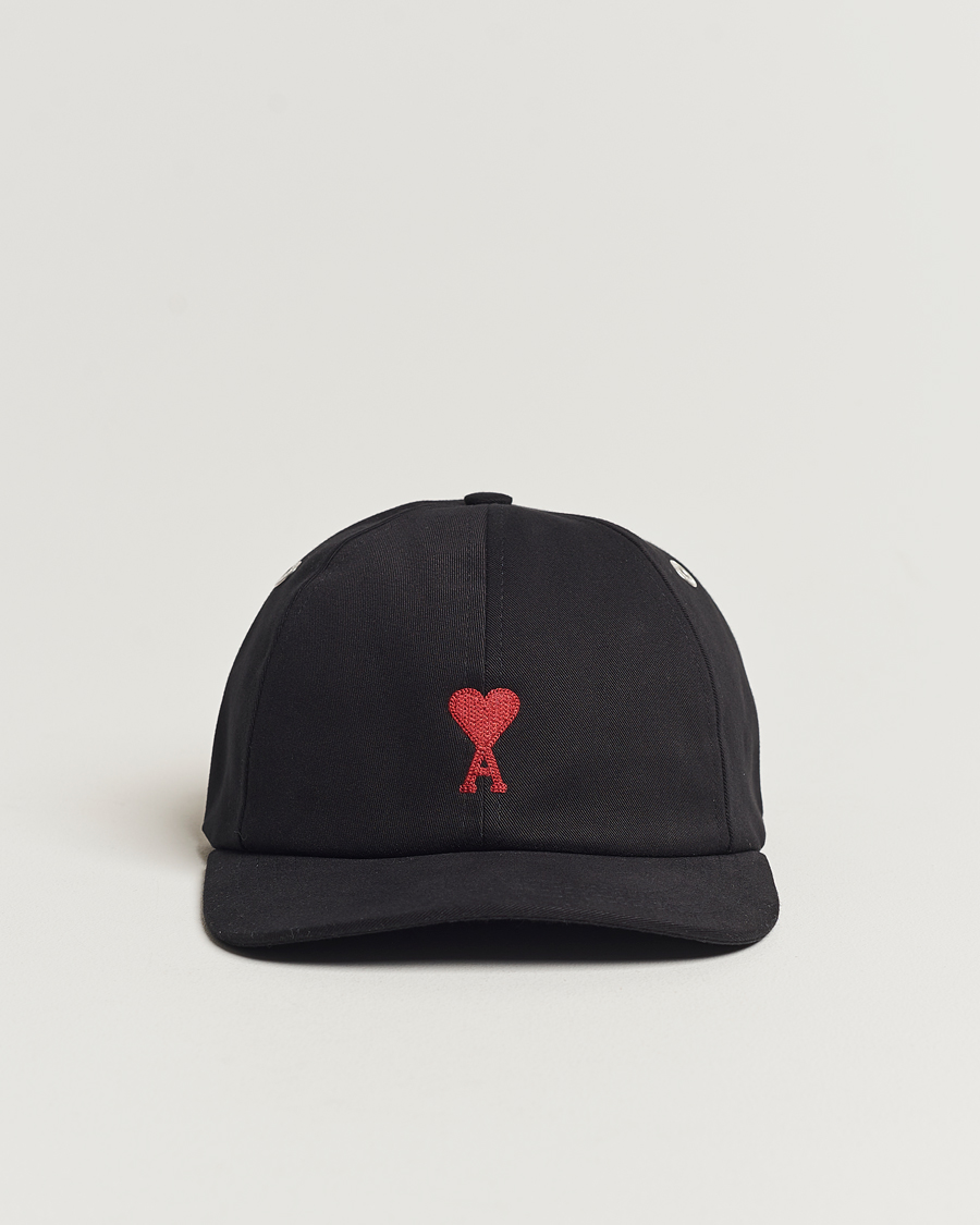 Herre | AMI Heart Logo Cap Black | AMI | Heart Logo Cap Black