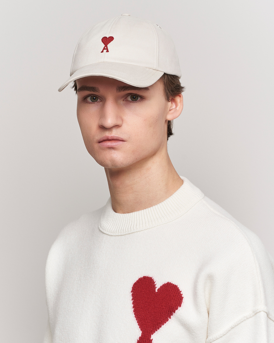 Herre | Assesoarer | AMI | Heart Logo Cap Chalk White