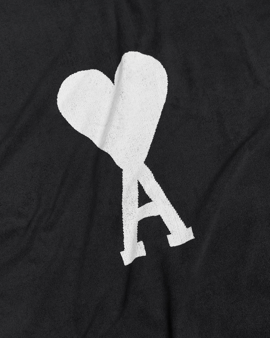 Herre | Contemporary Creators | AMI | Heart Logo Beach Towel Black/White