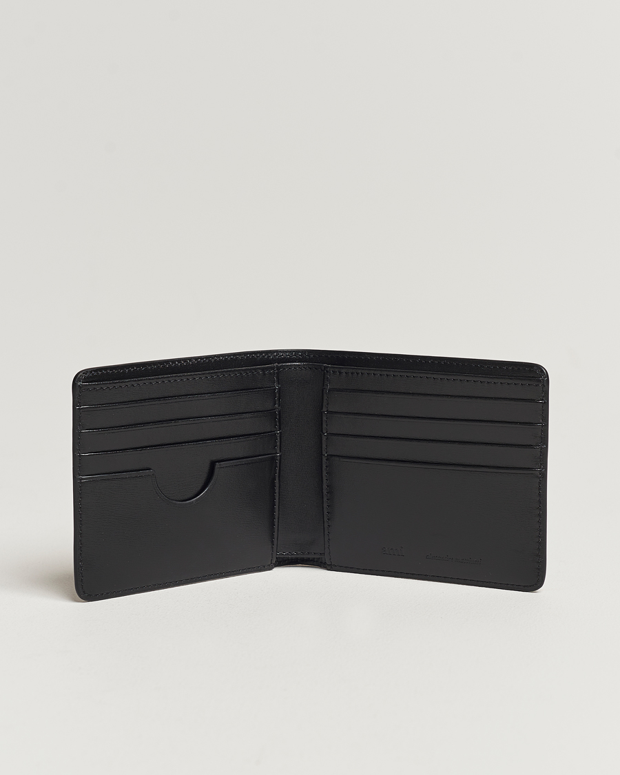 Herr |  | AMI | Tonal Heart Logo Leather Wallet Black