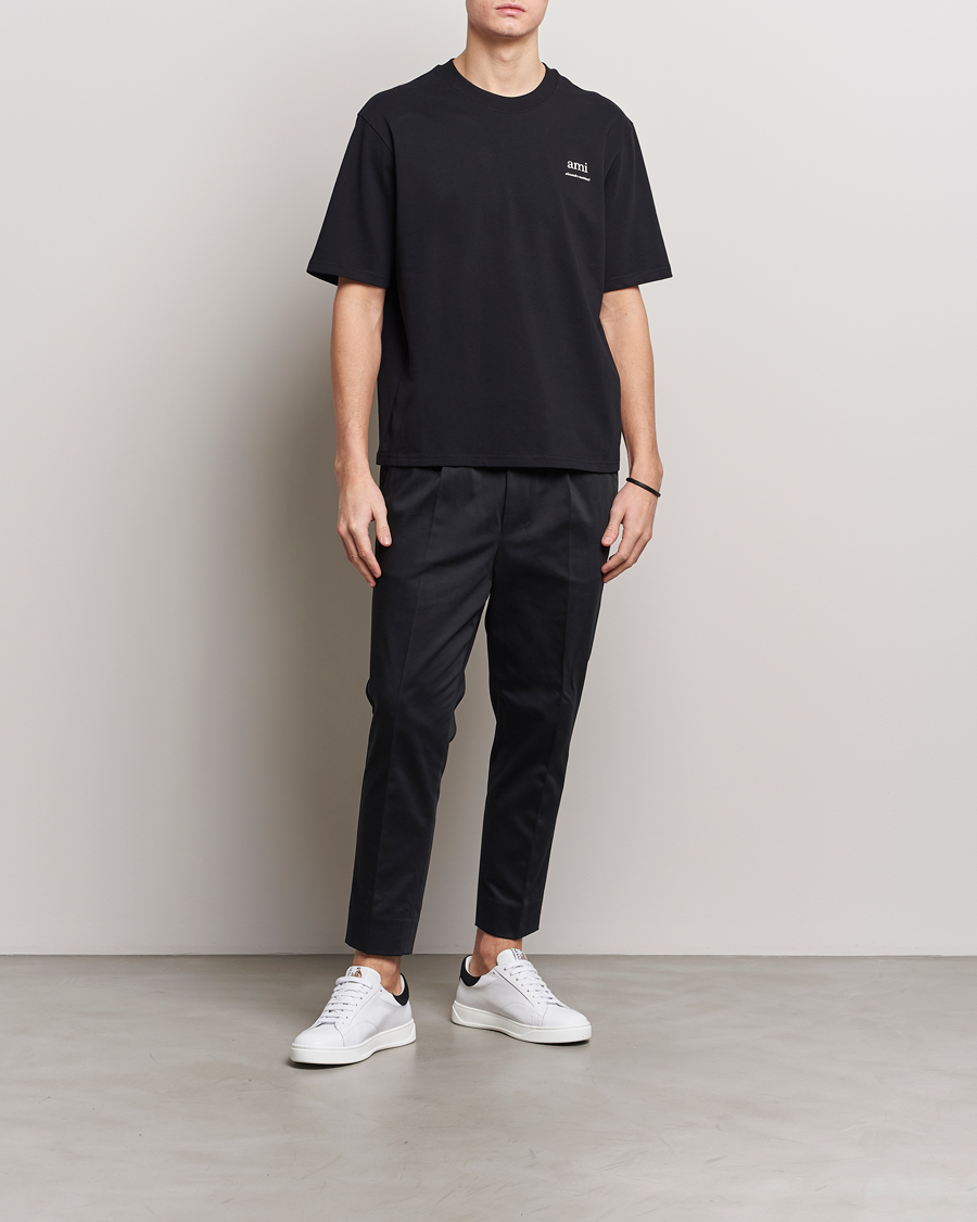 Herre | Bukser | AMI | Cotton Drawstring Trousers Black