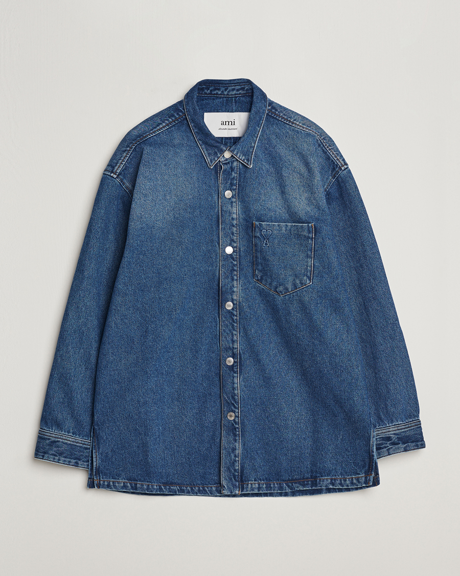 Herre | Jakker | AMI | Oversized Denim Jacket Used Blue