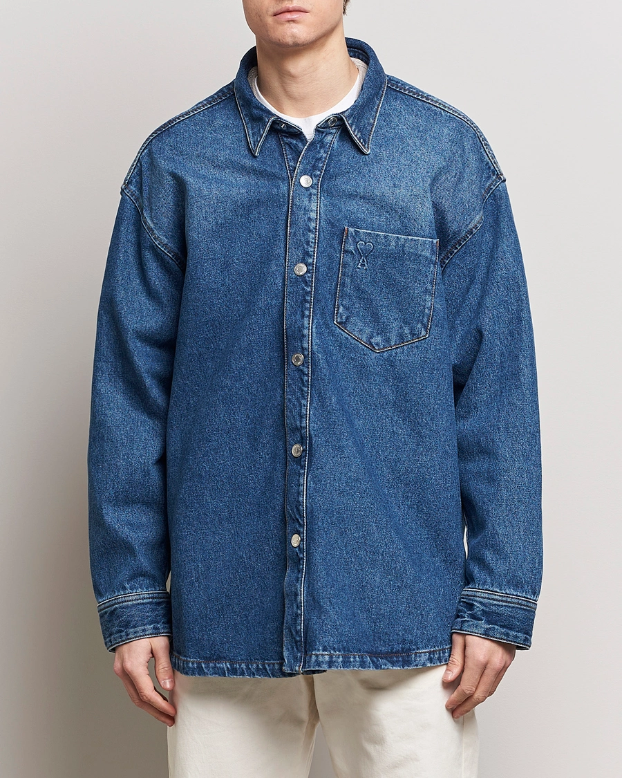 Herre | Moderne jakker | AMI | Oversized Denim Jacket Used Blue