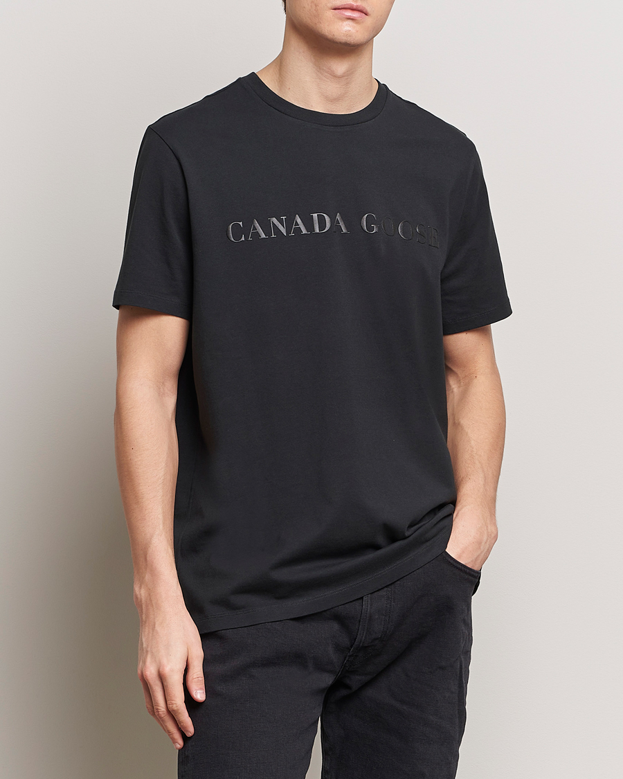 Herre | Svarte t-skjorter | Canada Goose | Emersen Crewneck T-Shirt Black