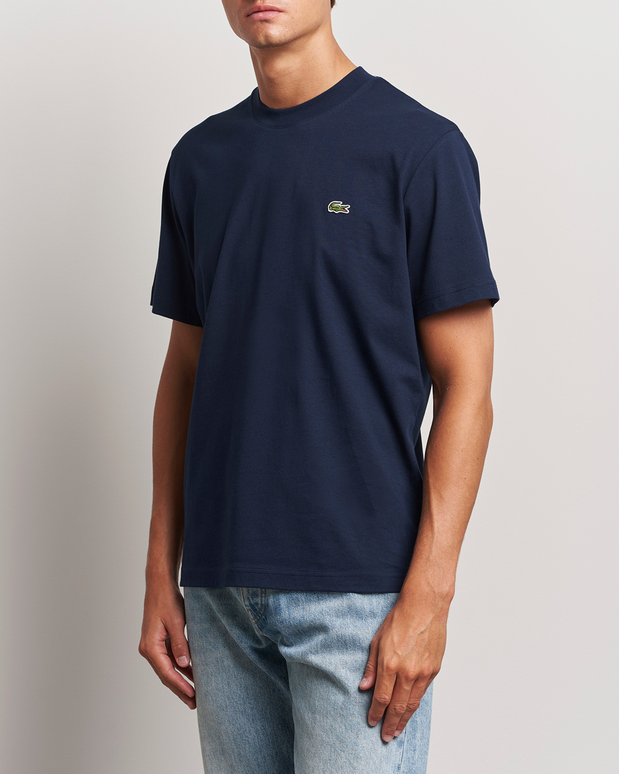 Herre | T-Shirts | Lacoste | Crew Neck T-Shirt Navy