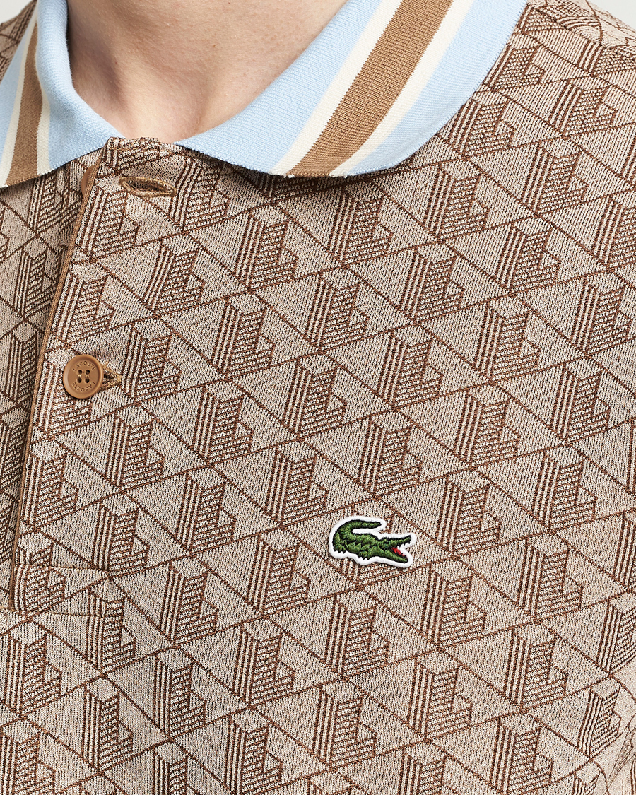 Herre | Pikéer | Lacoste | Classic Fit Monogram Polo Croissant/Cookie