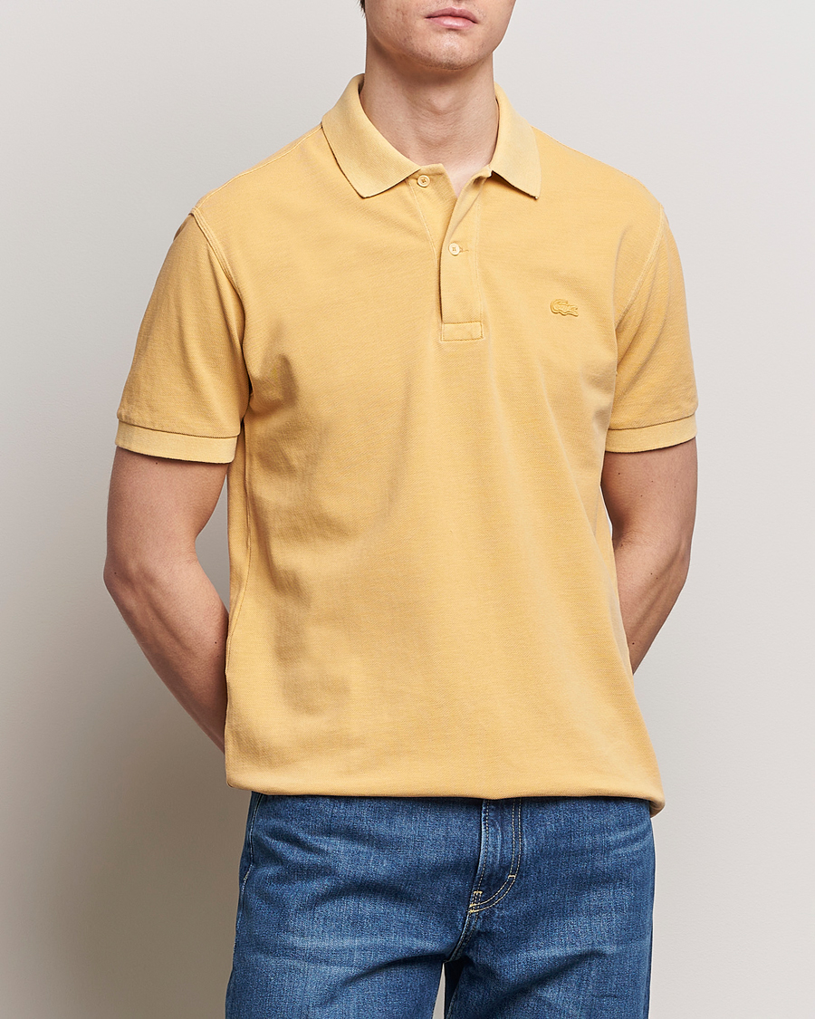 Herre |  | Lacoste | Classic Fit Natural Dyed Tonal Polo Golden Haze