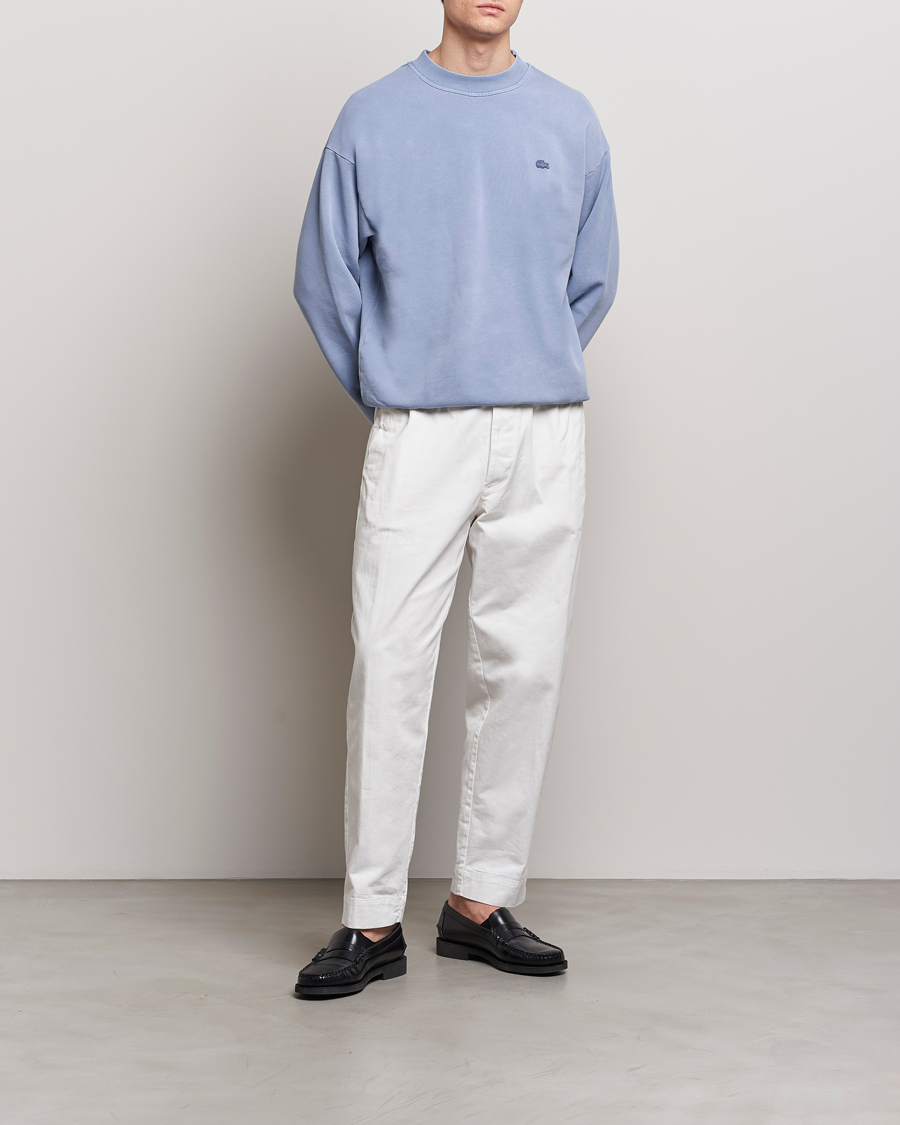 Herre | Gensere | Lacoste | Natural Dyed Crew Neck Sweatshirt Stonewash