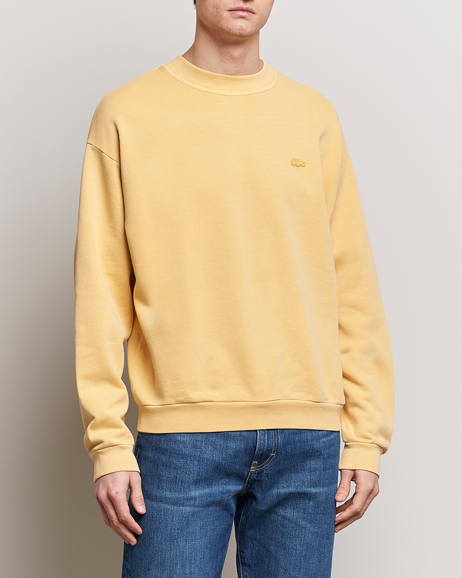Herre | 20% salg | Lacoste | Natural Dyed Crew Neck Sweatshirt Golden Haze