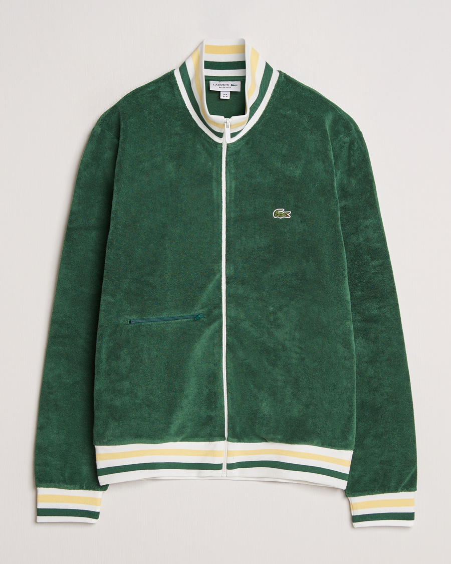 Herre | Gensere | Lacoste | Terry Full Zip Sweatshirt Green
