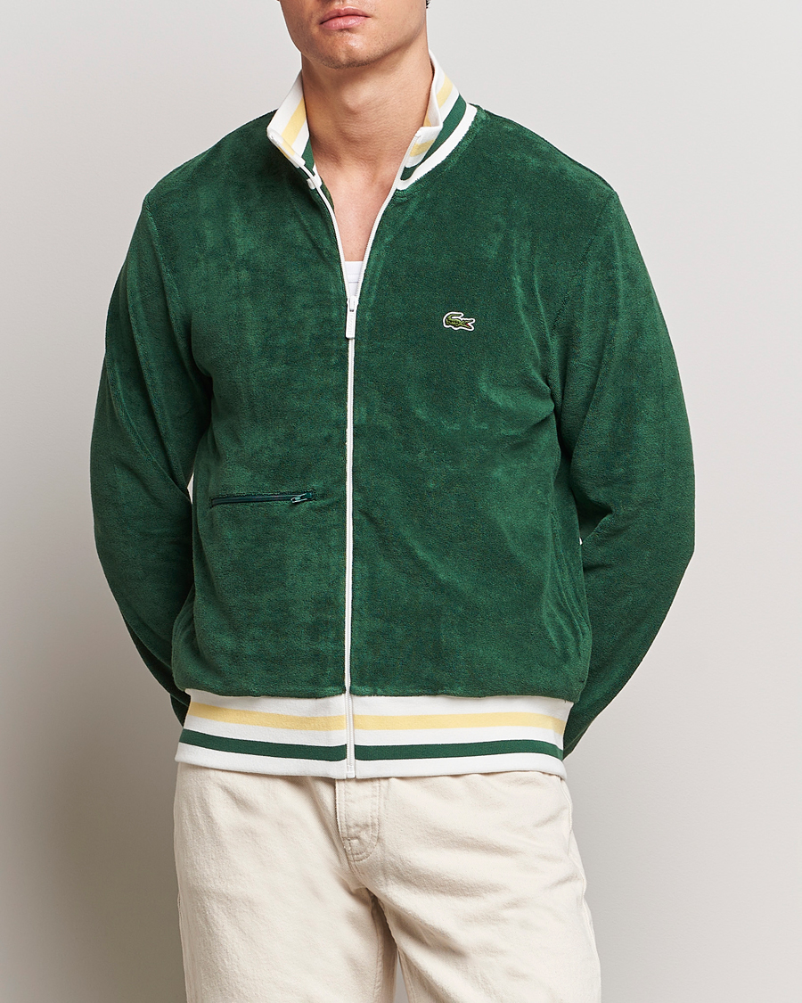 Herre | Gensere | Lacoste | Terry Full Zip Sweatshirt Green