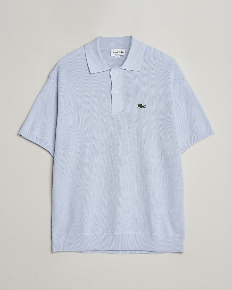 Herre | Pikéer | Lacoste | Relaxed Fit Moss Stitched Knitted Polo Phoenix Blue