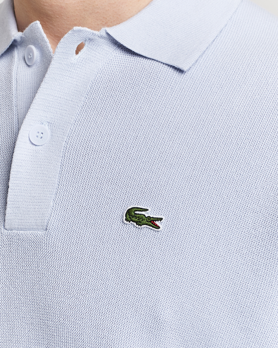 Herre | Pikéer | Lacoste | Relaxed Fit Moss Stitched Knitted Polo Phoenix Blue