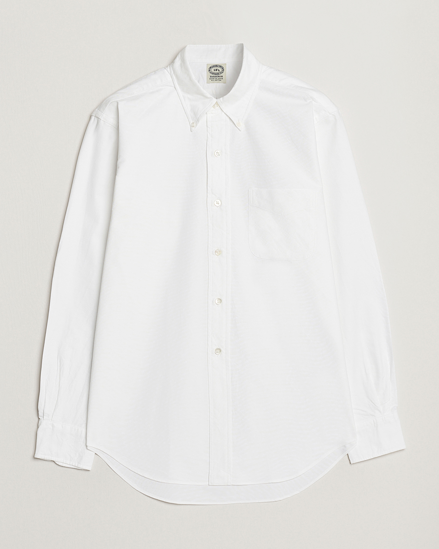 Herre | Skjorter | Kamakura Shirts | Vintage Ivy Oxford Button Down Shirt White