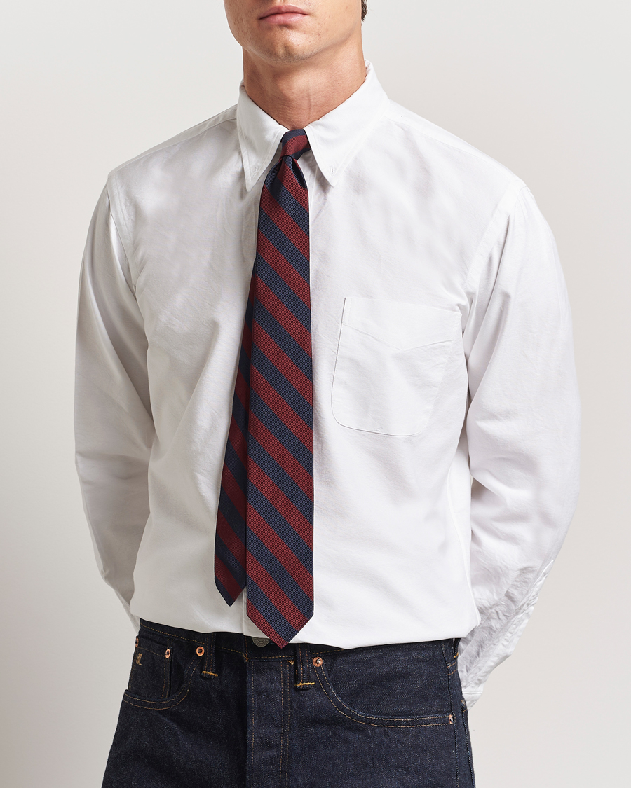 Herre | Skjorter | Kamakura Shirts | Vintage Ivy Oxford Button Down Shirt White