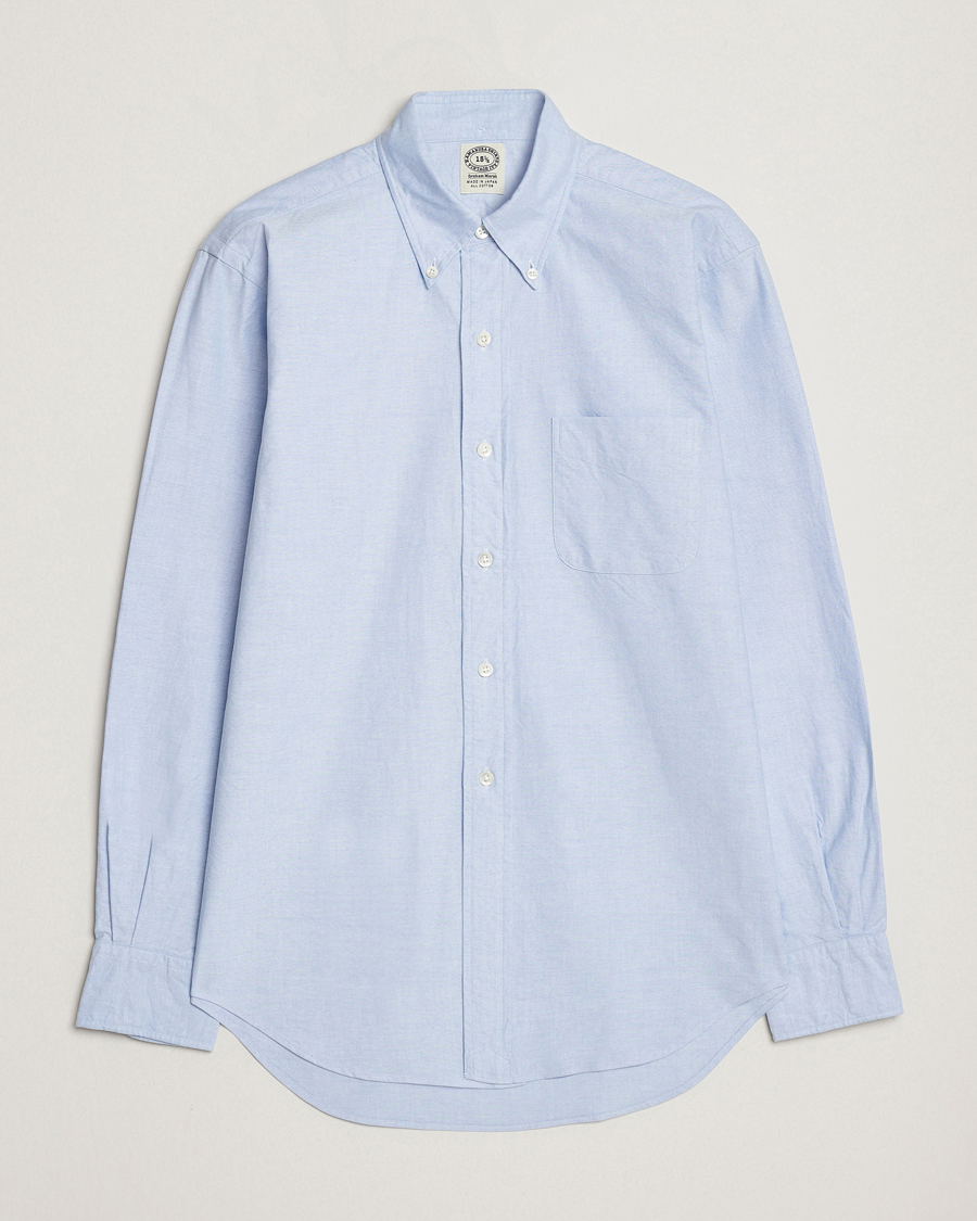Herre | Skjorter | Kamakura Shirts | Vintage Ivy Oxford Button Down Shirt Light Blue