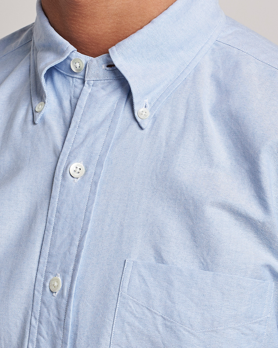 Herre | Skjorter | Kamakura Shirts | Vintage Ivy Oxford Button Down Shirt Light Blue