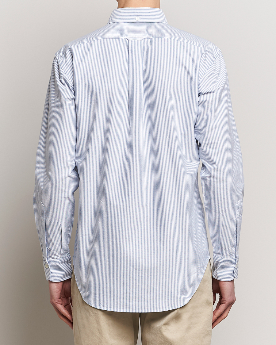 Herre | Skjorter | Kamakura Shirts | Vintage Ivy Oxford Button Down Shirt Blue Stripe