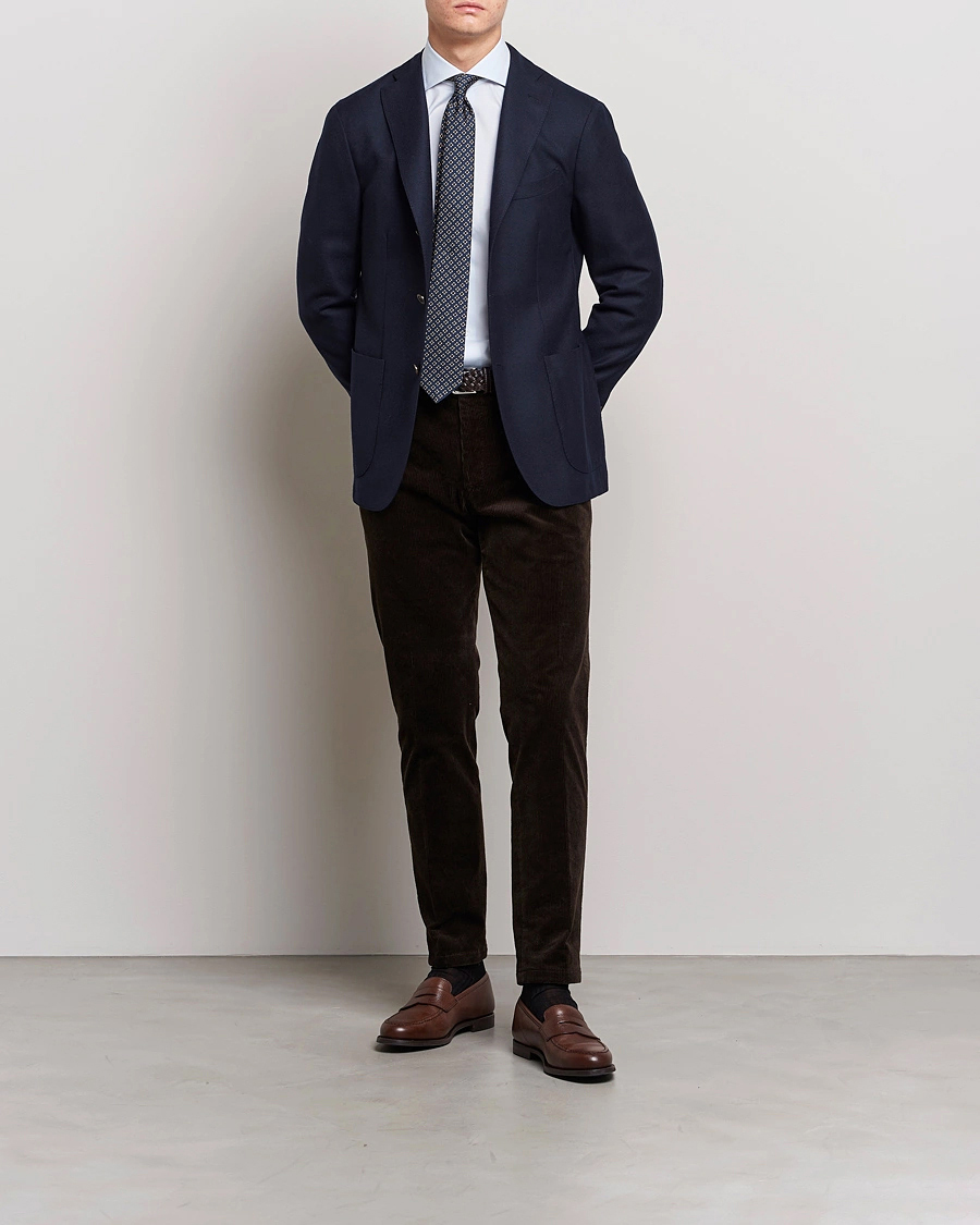 Herre | Skjorter | Kamakura Shirts | Slim Fit Broadcloth Dress Shirt Light Blue