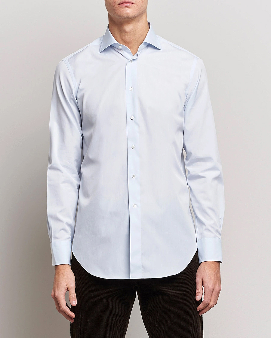 Herre | Formelle | Kamakura Shirts | Slim Fit Broadcloth Dress Shirt Light Blue