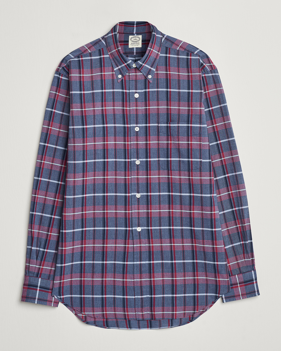 Herre | Skjorter | Kamakura Shirts | Vintage Ivy Button Down Shirt Blue Madras