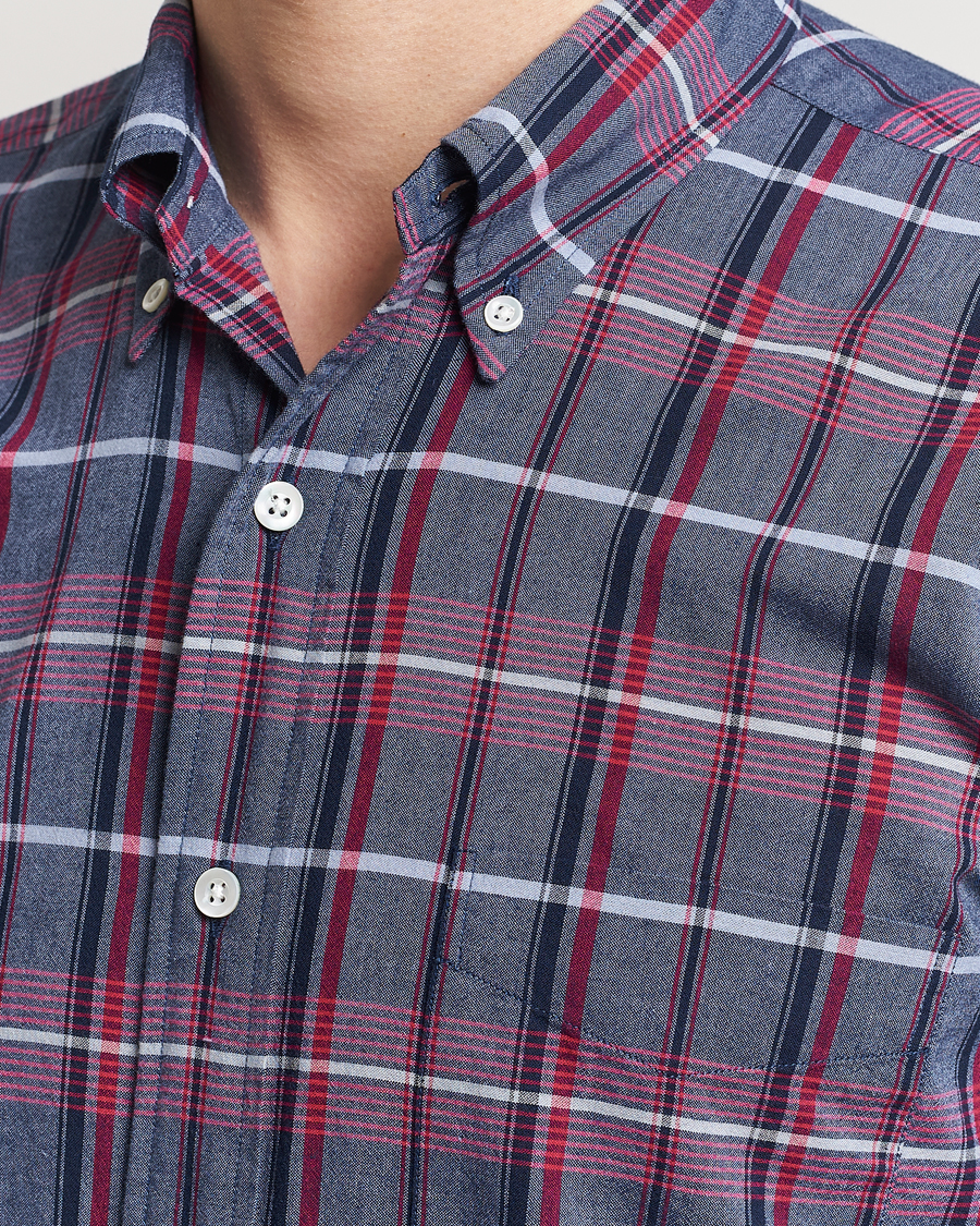 Herre | Skjorter | Kamakura Shirts | Vintage Ivy Button Down Shirt Blue Madras