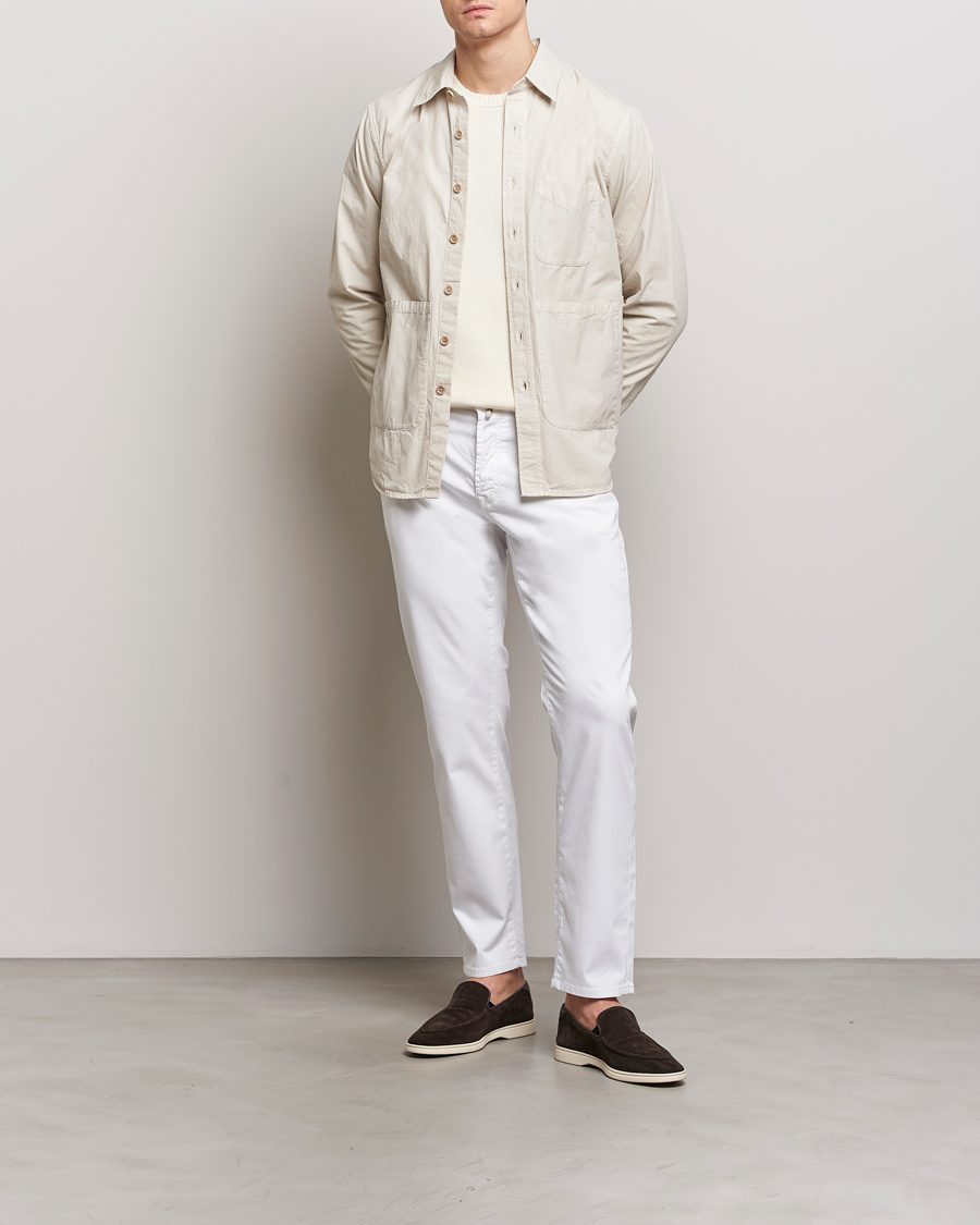 Herre | Bukser | Incotex | 5-Pocket Cotton/Stretch Pants White