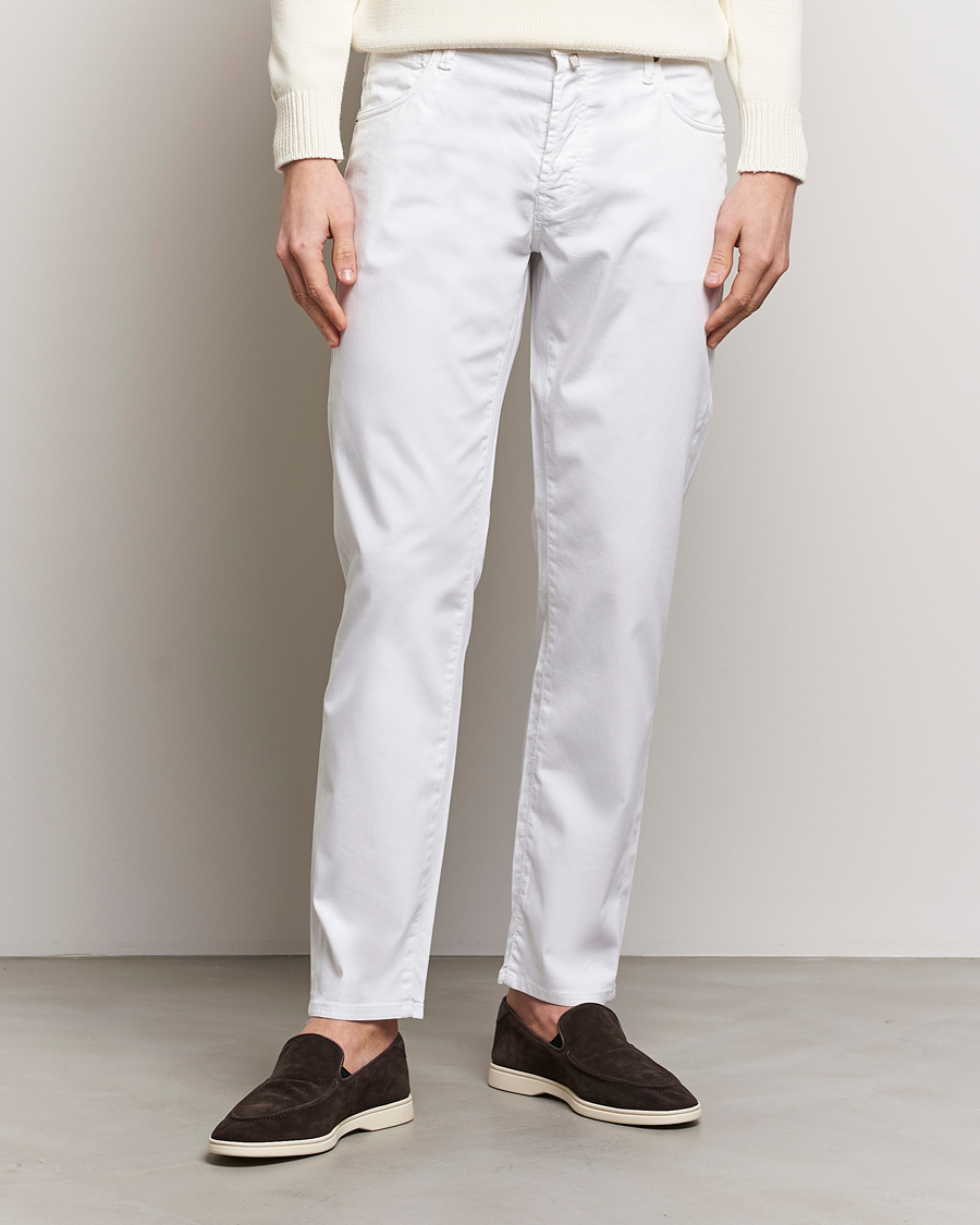 Herre | Klær | Incotex | 5-Pocket Cotton/Stretch Pants White