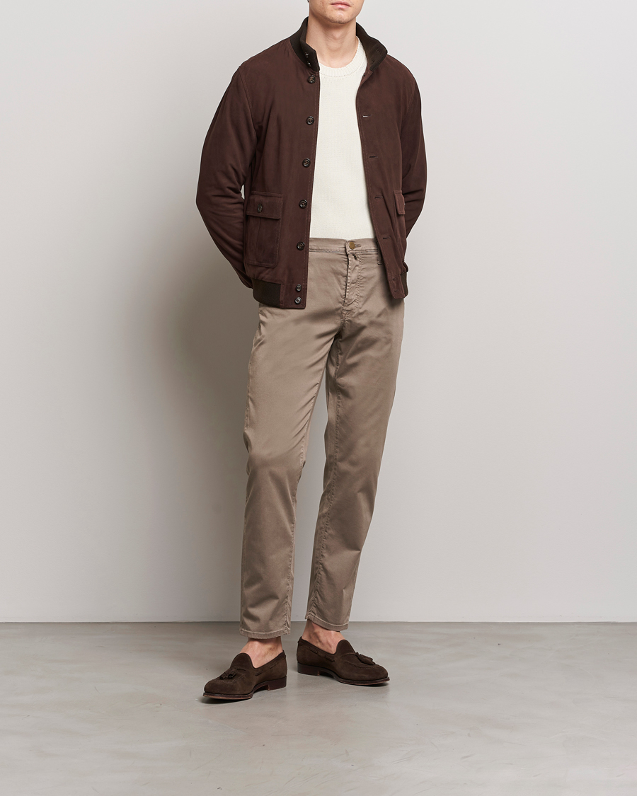 Herre | Bukser | Incotex | 5-Pocket Cotton/Stretch Pants Brown