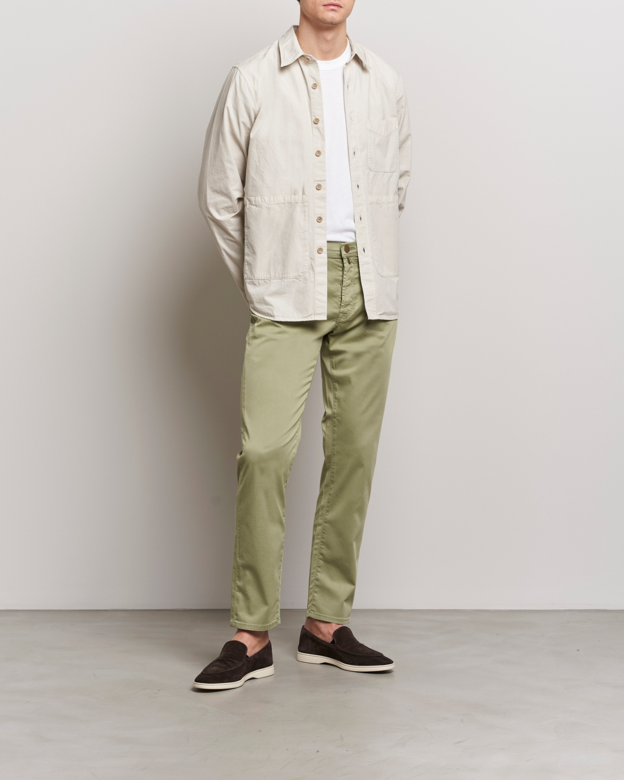 Herre | Bukser | Incotex | 5-Pocket Cotton/Stretch Pants Sage
