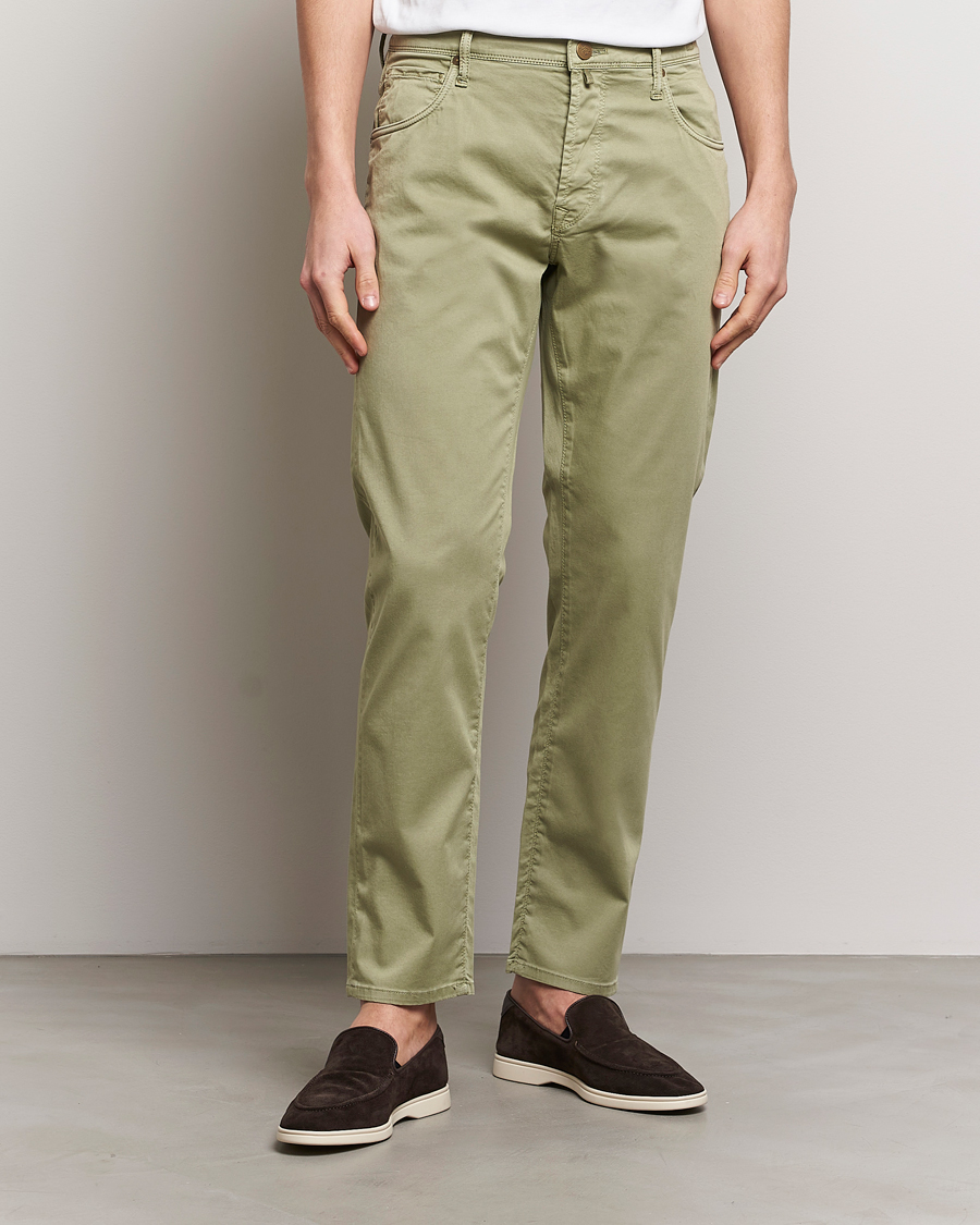 Herre | Slowear | Incotex | 5-Pocket Cotton/Stretch Pants Sage