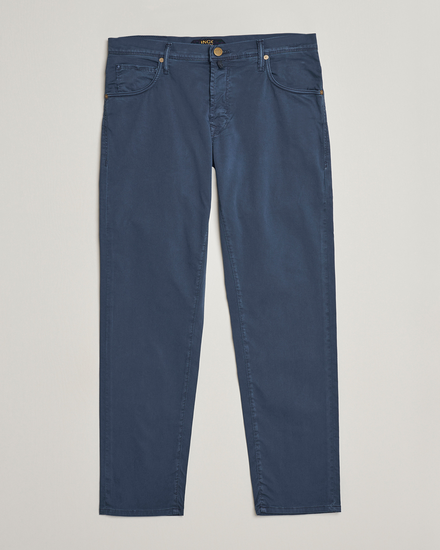 Herre | Bukser | Incotex | 5-Pocket Cotton/Stretch Pants Navy