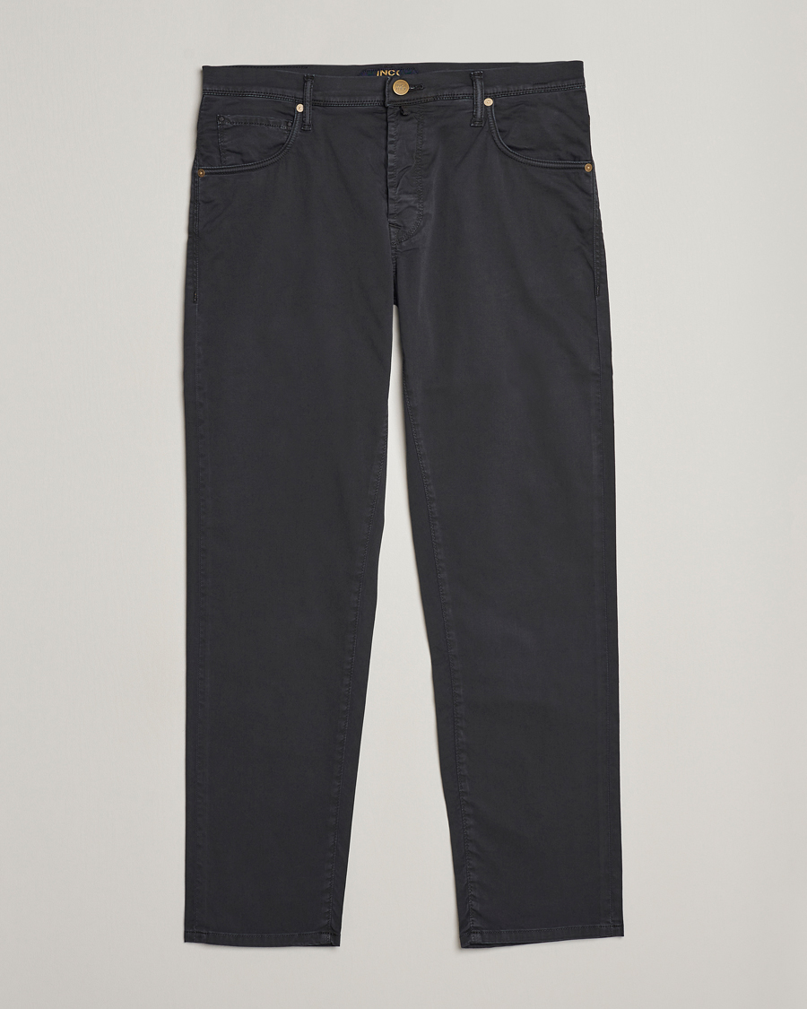 Herre | Bukser | Incotex | 5-Pocket Cotton/Stretch Pants Black