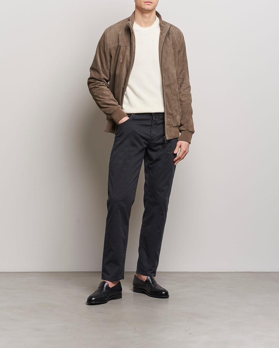 Herre | Bukser | Incotex | 5-Pocket Cotton/Stretch Pants Black