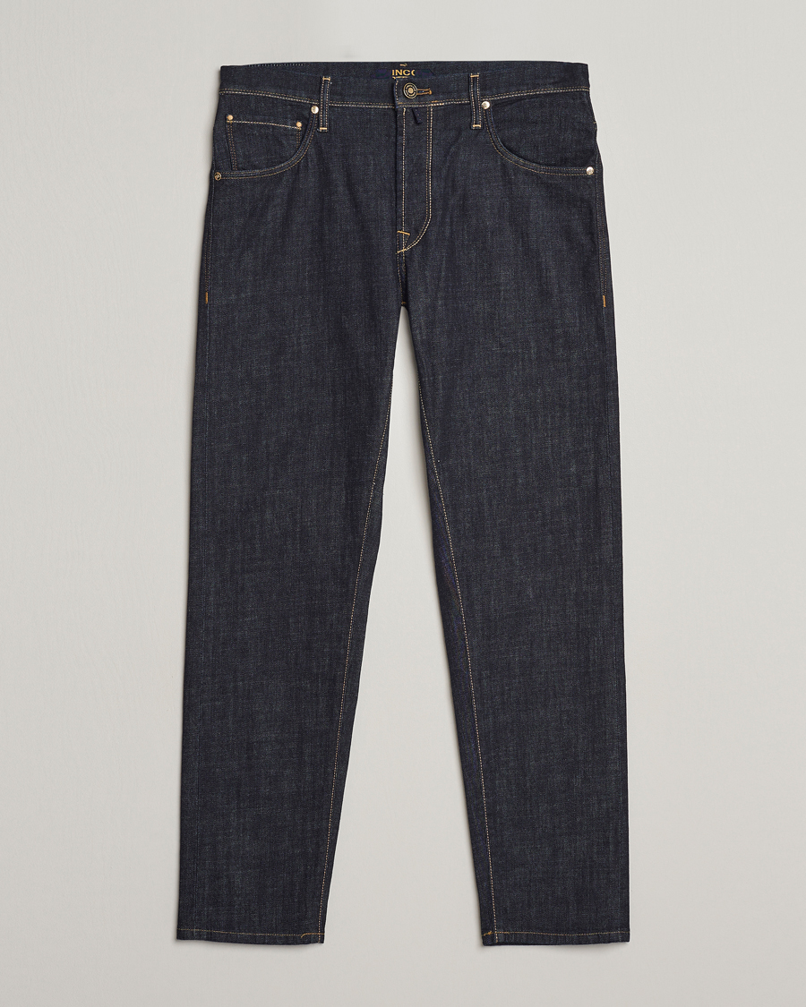 Herre | Jeans | Incotex | 5-Pocket Stretch Denim Dark Blue