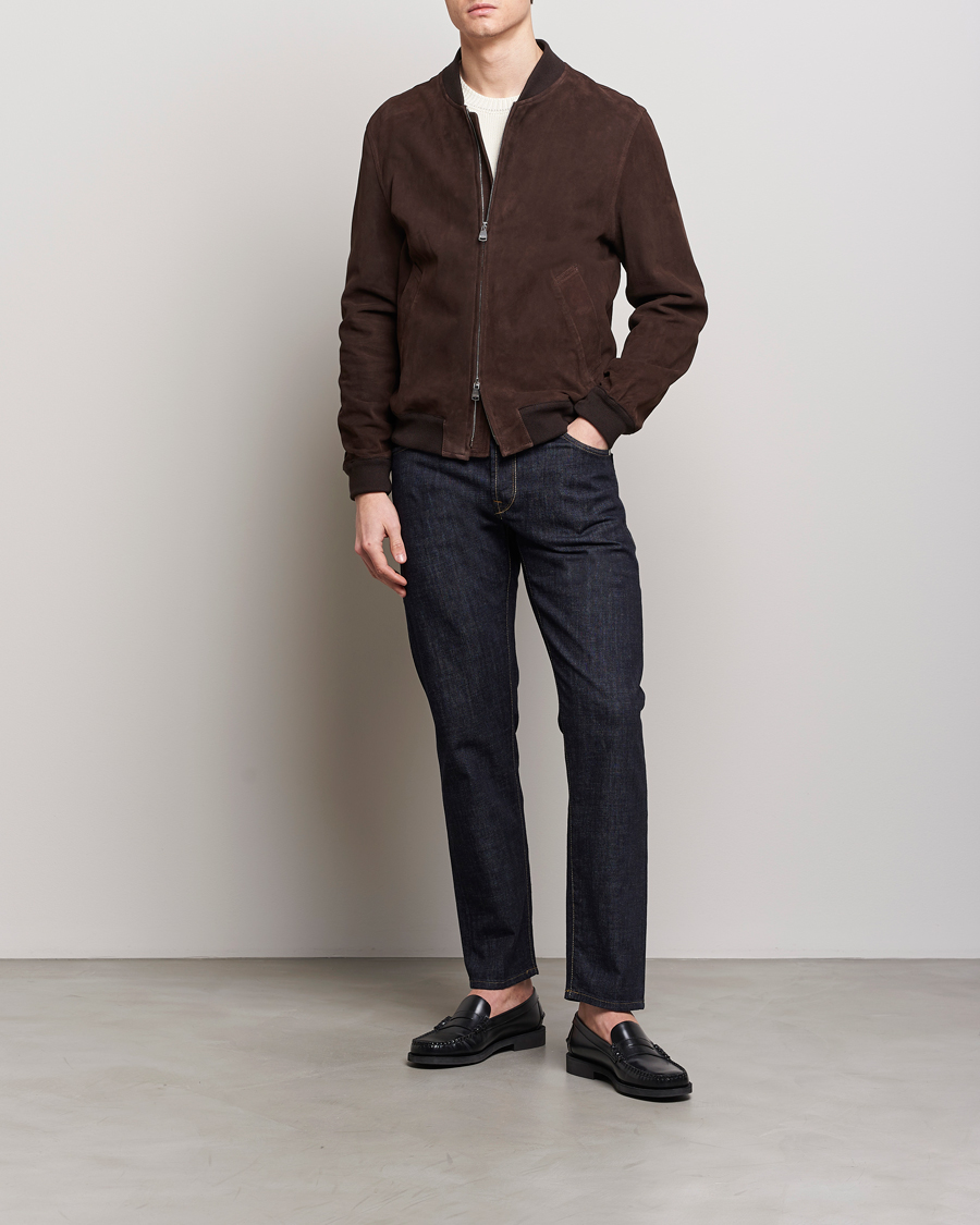 Herre | Jeans | Incotex | 5-Pocket Stretch Denim Dark Blue