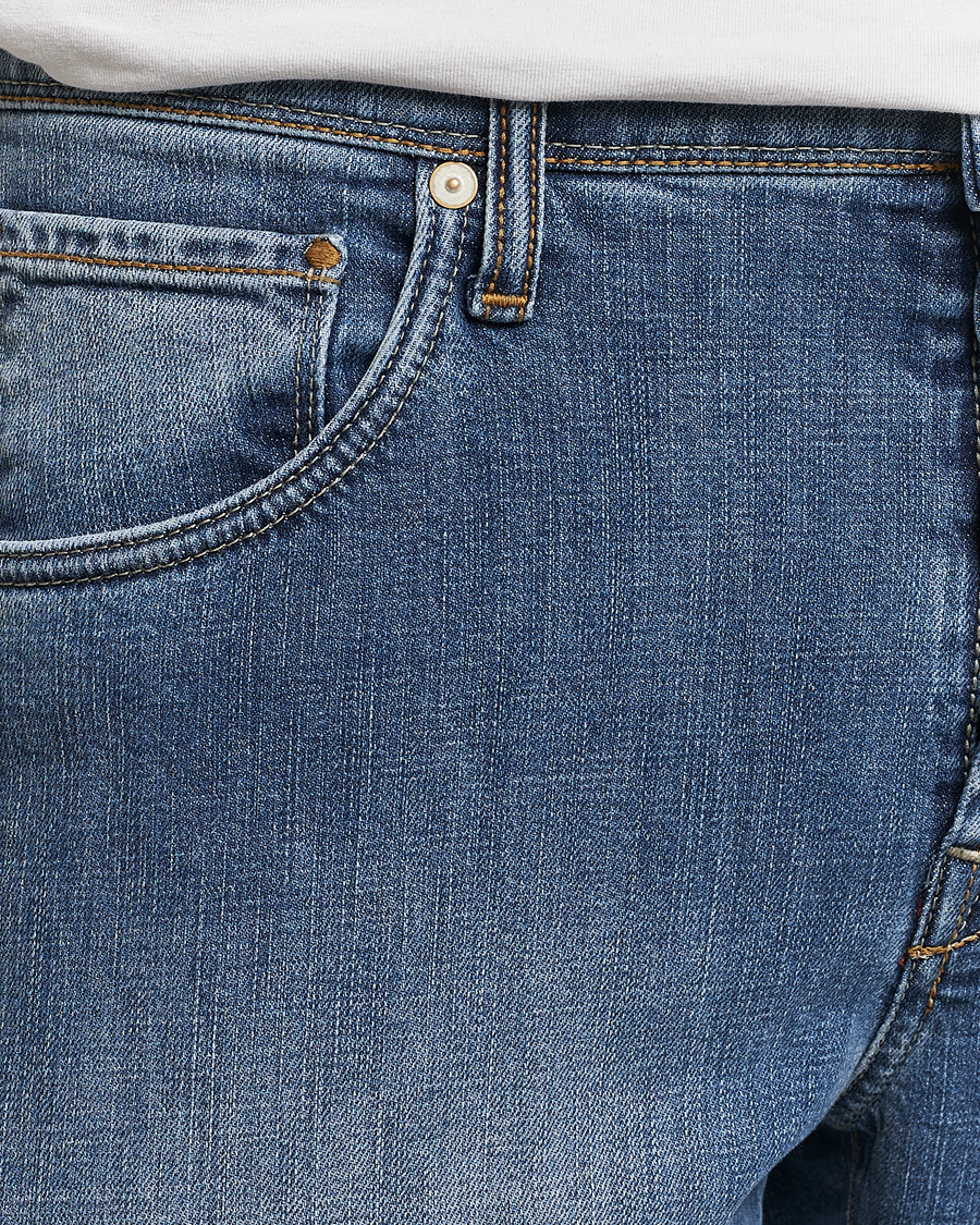 Herre | Jeans | Incotex | 5-Pocket Stretch Denim Medium Blue