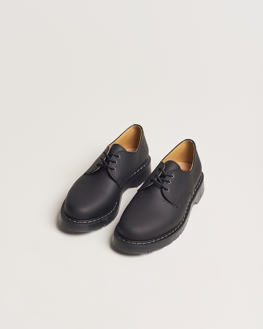 Herr |  | Solovair | 3 Eye Gibson Shoe Black Grain