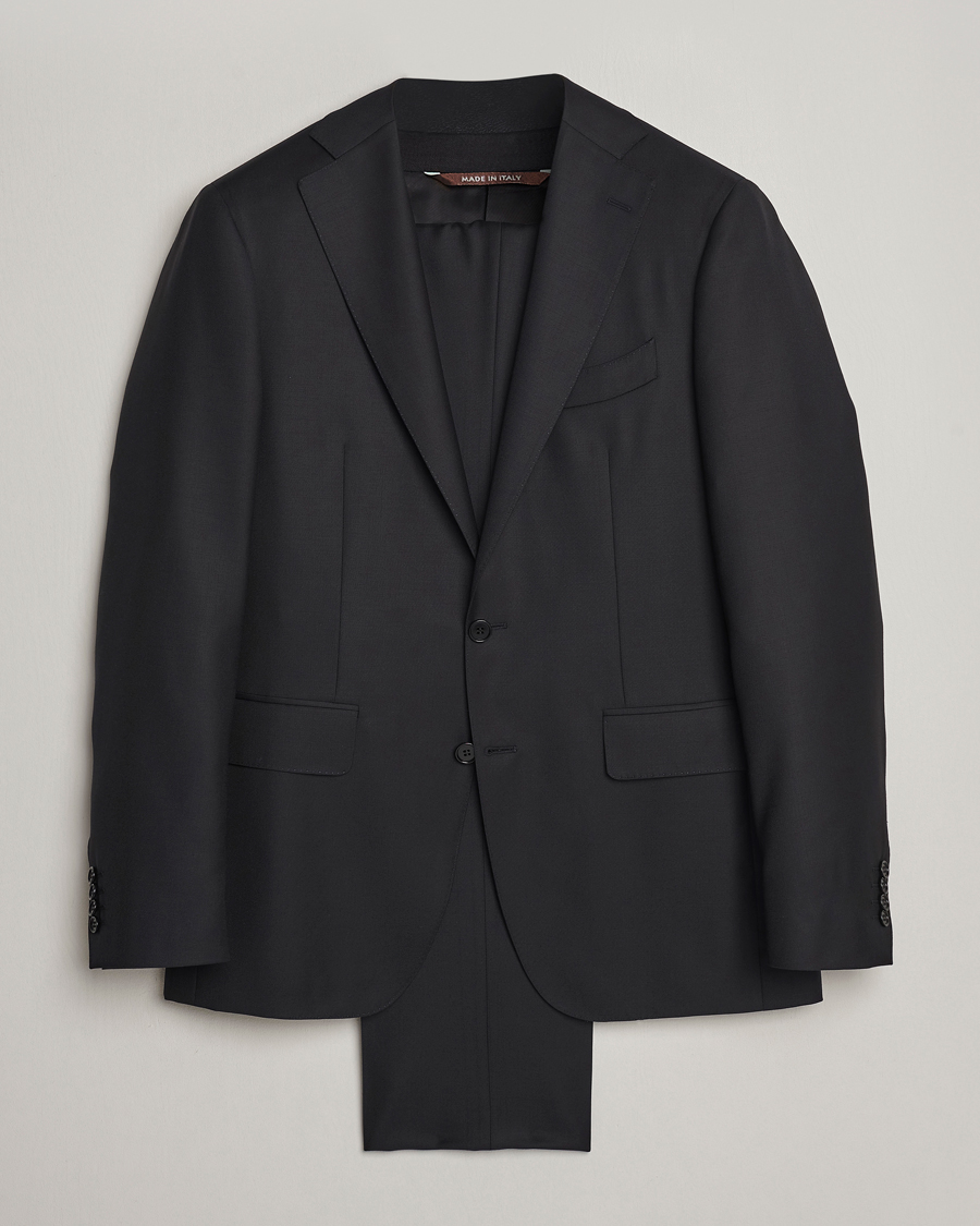 Herre | Dresser | Canali | Capri Super 130s Wool Suit Black