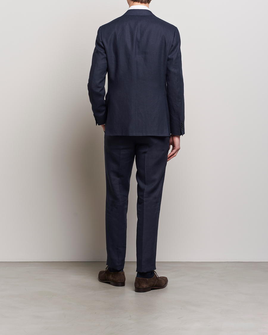 Herre | Dresser | Canali | Capri Linen Suit Navy