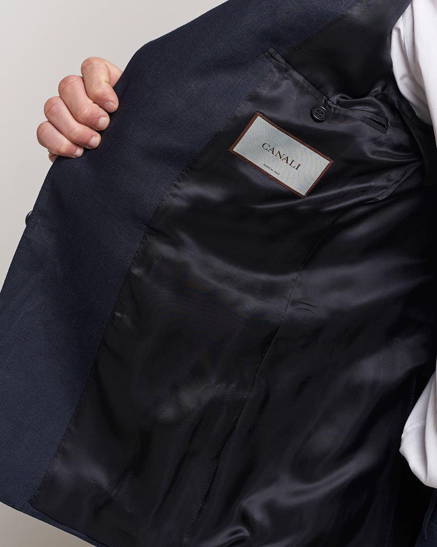 Herre | Dresser | Canali | Capri Linen Suit Navy