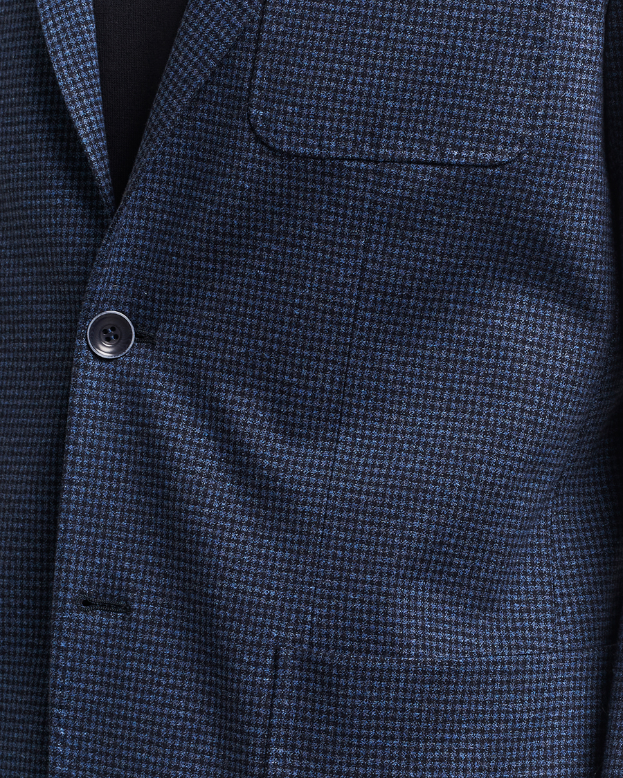 Herre | Dressjakker | Canali | Micro Check Jersey Blazer Navy