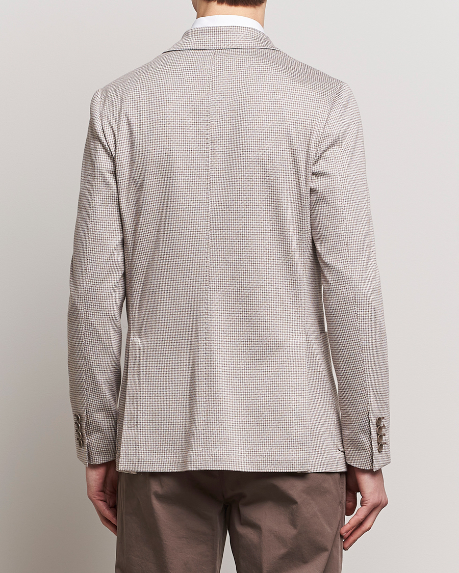 Herre | Dressjakker | Canali | Micro Check Jersey Blazer Light Beige