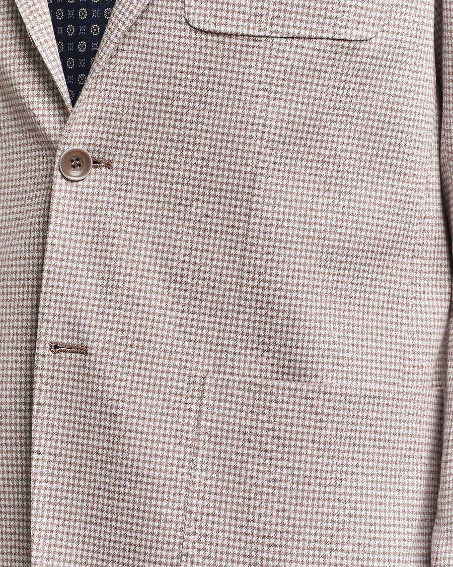 Herre | Dressjakker | Canali | Micro Check Jersey Blazer Light Beige
