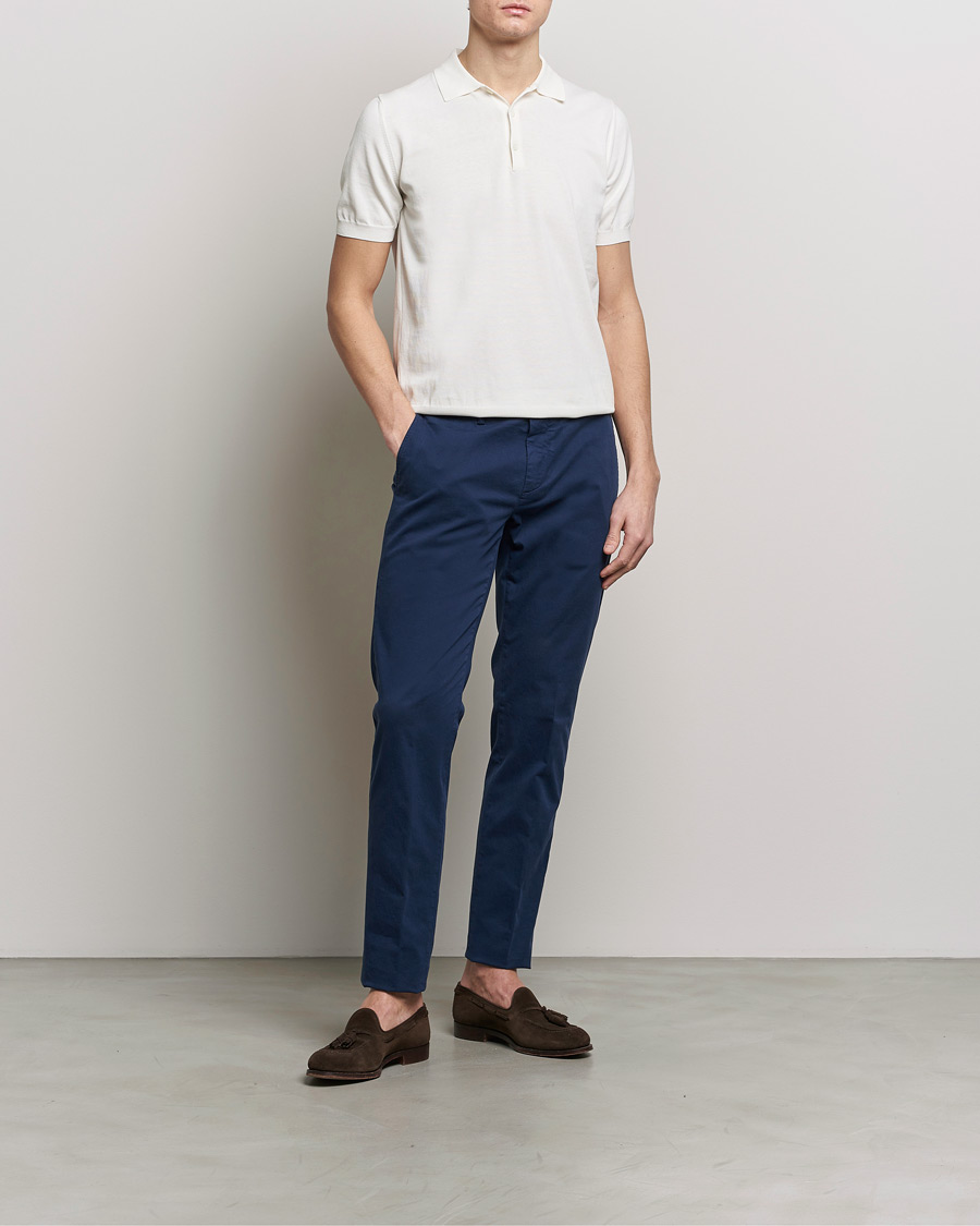 Herre | Pikéer | Canali | Cotton Short Sleeve Polo White
