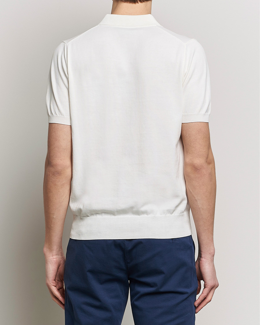 Herre | Pikéer | Canali | Cotton Short Sleeve Polo White